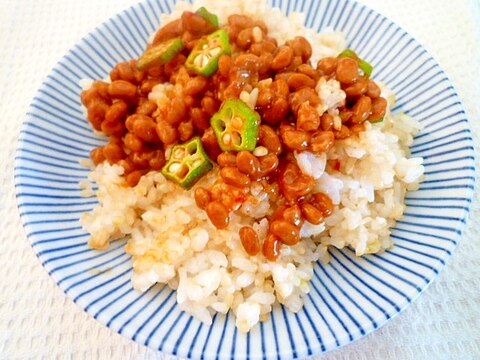 韓国風納豆飯。